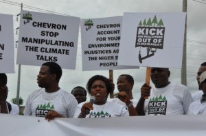 Environmental Rights Action, Nigeria demands that Chevron stop manipulating Climate talks.