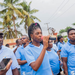 Veronica Ivoke calls on government leaders to reject water privatization and pursue public solutions that protect Lagosians’ human right to water. Credit: ERA