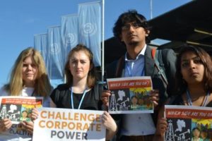 Climate justice organizers stand up to Big Polluters at the climate meetings in Bonn, Germany.