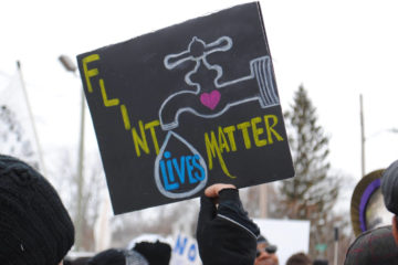 Sign reading Flint Lives Matter