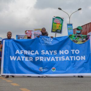 Protesters march during the Africa Week of Action Against Water Privatization. Credit. Corporate Accountability and Public Participation Africa.